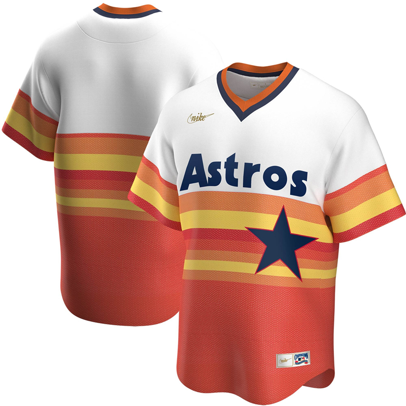 2020 MLB Men Houston Astros Nike White Home Cooperstown Collection Team Jersey 1->houston astros->MLB Jersey